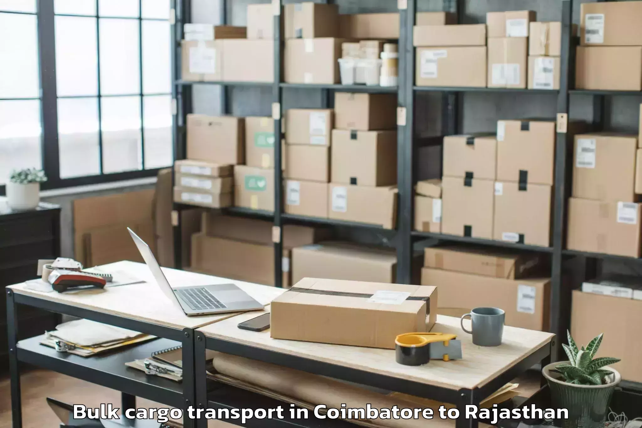 Reliable Coimbatore to Barmer Bulk Cargo Transport